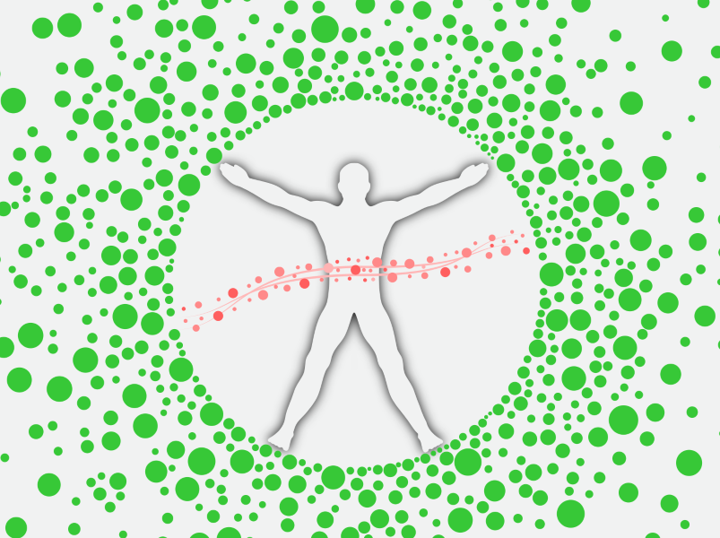 Grafische Darstellung von Umwelteinflüssen auf die menschliche Gesundheit